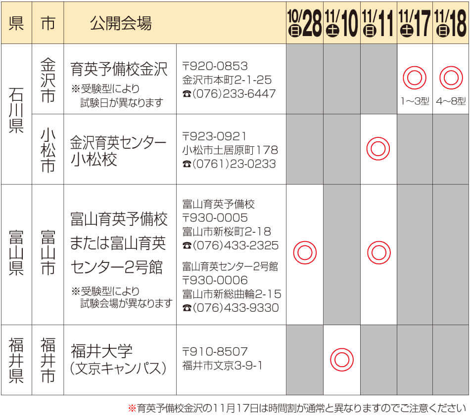 模試公開会場